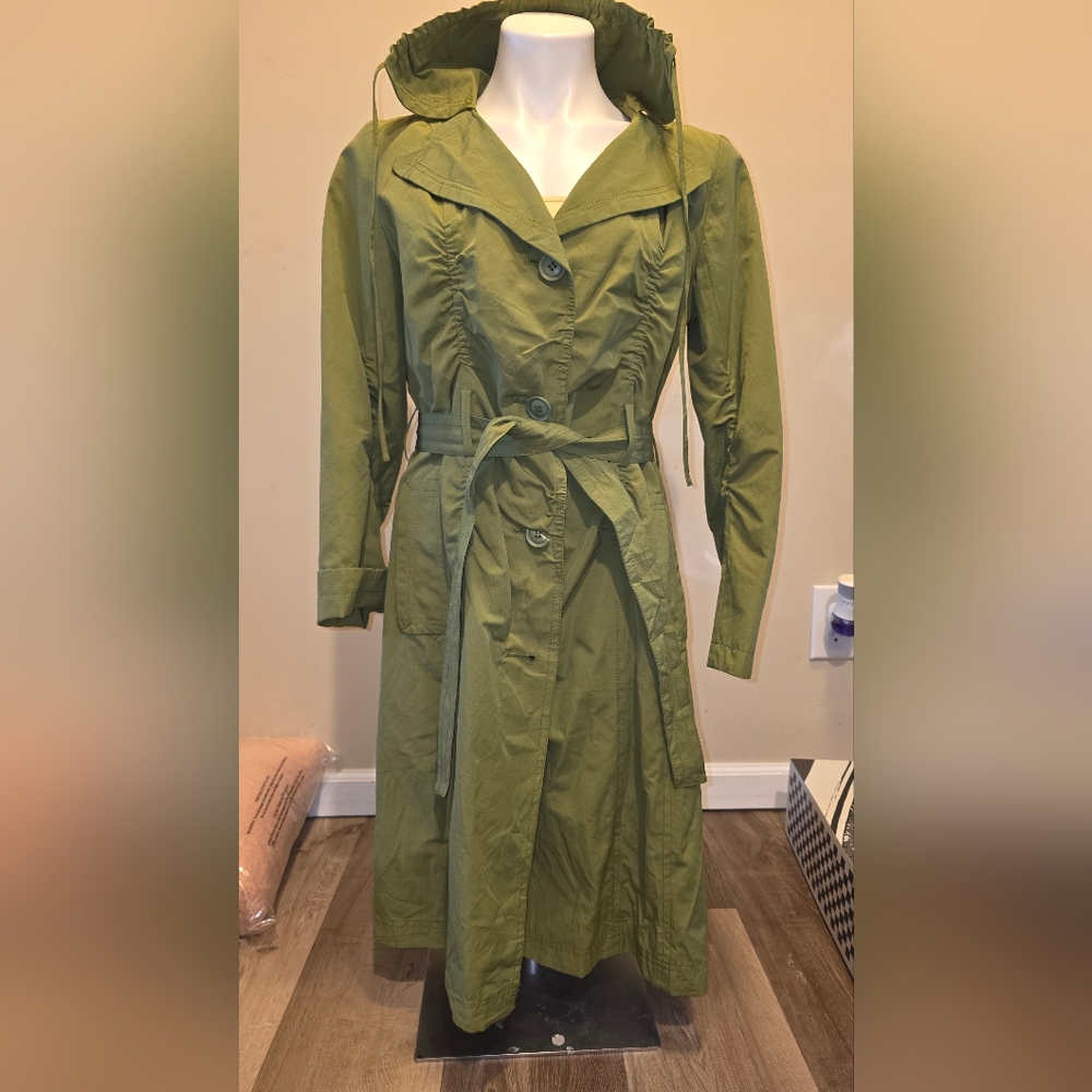 Olive Green Women's Trench Coat